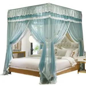 원형 캐노피모기장 레일형 침실용 모기장 레이스 커버 공주님 침대 실내