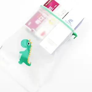 소품정리 주머니 방수 비닐 끈파우치 중형 옷파우치 옷비닐보관