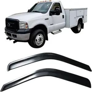 IKON 모터스포츠 테이프 온 외부 윈도우 바이저 1999-2016 포드 F250 F350 F450 F550 슈퍼 듀티 스탠다드