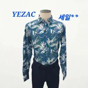 [예작]코튼 린넨혼방 야자수잎 프린트 트로피컬 슬림핏 긴팔남방 YJ3SUA5820NY