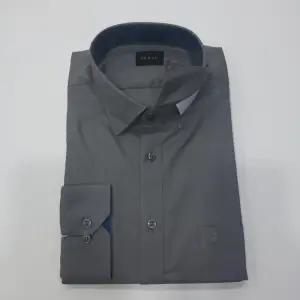 [예작]코튼폴리 일반핏 긴팔셔츠 카라소매배색 스냅버튼(똑딱이) YJ2FBR100