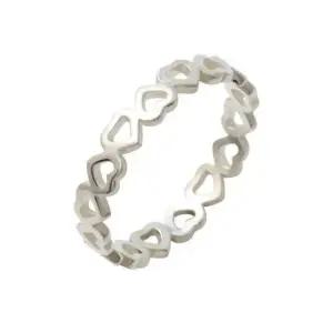 데일리반지 92.5 실버 레이어드 패션 하트 은 반지