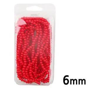 유니아트 (진주) 3000 칼라 구슬 단색 진주 (빨강) (6mm)