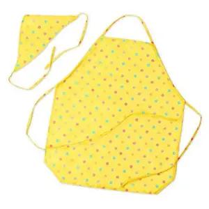 키즈맘아트 어린이 앞치마 두건 세트 (디오메 레인보우 도트)