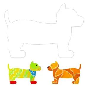 키즈맘아트 미술놀이 모양종이 초대형 (강아지)