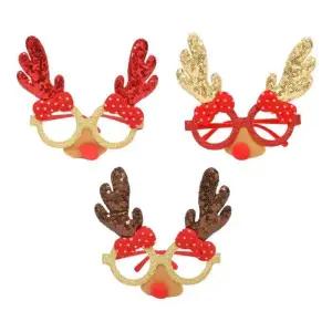 해피파티 크리스마스 루돌프 코 안경 (랜덤1개)