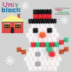 유니블럭 3500 크리스마스 만들기 겨울 눈사람 (UB035)