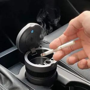 차량용 P4B3N6S3 다용도 LED 재떨이 재털이 냄새차단 그레이