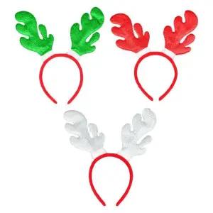 해피파티 크리스마스 루돌프 펄 헤어밴드 (랜덤1개)