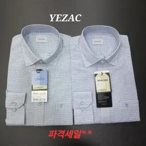 [예작]린넨울믹스 체크남방 긴소매 일반핏 카라스냅단추(똑딱이) YJ3SUR516
