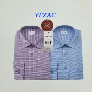 [예작]구김없고 다림질NO 면혼방  스트레치 일반핏 스판체크남방 YJESBR1180_SC