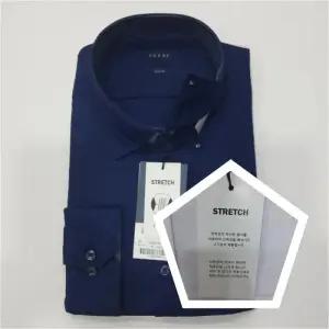 [예작]다림질 NO  링클프리 구김적은 슬림핏 카라소매배색 스냅단추(똑딱이) YJESBS15