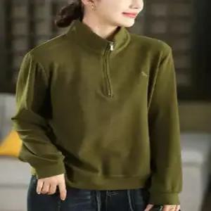 여사친 겨울 트렌디 아이템 티 맨투맨 양면 오리털 기모 반집업 도톰한 풀오버 HT4