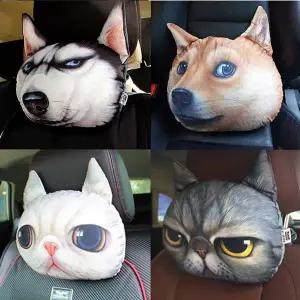 X-DOLLS W4M2H7A6 차량용 목쿠션 베개 3d동물시리즈 음전