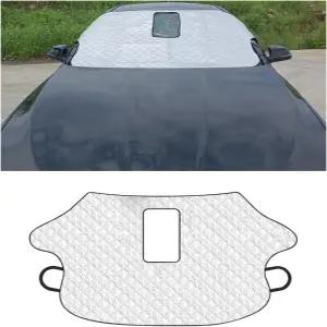 TNAIYH 자동차 앞유리 햇빛 가리개 커버 4겹 두꺼운 접이식 차량 그늘막 보호기 자동 창문 세단 SUV 트럭에