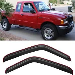 1993-2011 포드 레인저 정기/연장 캡 2PCS 윈도우 통풍구 바람막이 디플렉터용 채널 내 창문 레인 가드