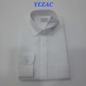 [예작](실크느낌) 도비 구김없는 드레스셔츠 스냅(똑딱이) 일반핏 YJ4SUR513WH_SC