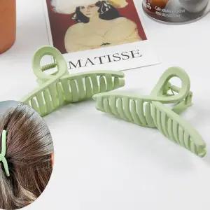 반묶음머리핀 올리브색 1p 올림 뒷머리 헤어집게 머리핀 해어핀 핀