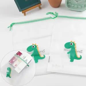 비닐 소품정리 주머니 방수 중형 끈파우치 옷파우치 옷비닐보관