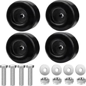 트레일러 범퍼 제너레이터 공기 압축기용 고강도 고무 방진 발 1 x 2.5 인치 4 팩 검은색