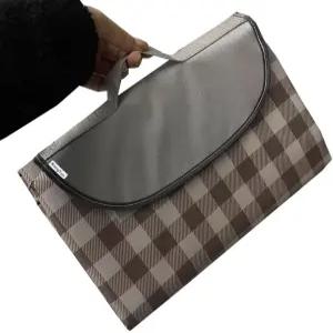 PUPOPIK 피크닉 비치 담요 매트 80x60인치 방수 접이식 패밀리 여행 하이킹 음악 축제를 위한 휴대용 대형