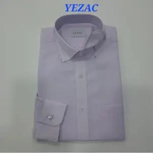 [예작](실크느낌) 도비 구김없는 드레스셔츠 스냅(똑딱이) 일반핏 YJ4SUR513PI_SC