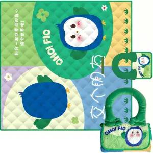 트레즈 트레이머 피크닉 담요 80인치 x 휴대용 야외 방수 캠핑 큰 두꺼운 매트 그린