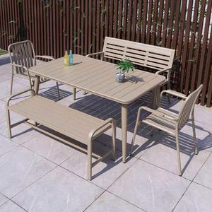 야외 벤치 테이블 세트 티테이블 벤치의자 철제