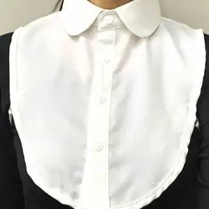 쉬폰 페이크셔츠 라운드 목카라 화이트 목카라 페이크카라