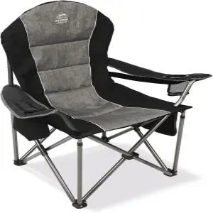 랜마운틴 캠핑 의자 컵 홀더와 쿨러백이 있는 접이식 헤비 듀티 야외 잔디 하이킹 피크닉 해변 여행에