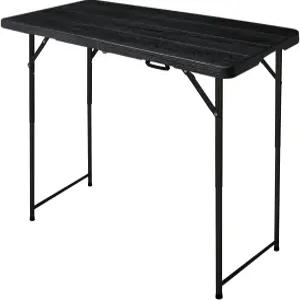 FROASISPRO 4피트 접이식 테이블 실내/외 사용을 위한 휴대용 높이 조절 유틸리티 내구성이 뛰어난 HDPE