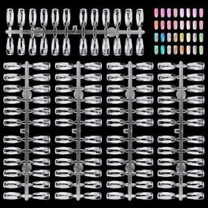 Segbeauty 720pcs 투명한 네일 팁 컬러 디스플레이 북을 위한 플랫 스퀘어 아트 매니 스왓치를 적인 연습 정리 보드