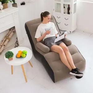 접이식 게으른 소파 풍선 라운지 의자 두꺼운 내구성 레저 침대 잠자는 것을위한 컴팩트 게임 에어 벤치