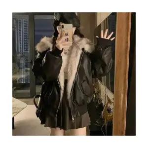 여성 트렌디 아이템 점퍼 패딩다운 좌산조각 스웨이드 코트 숏 겨울 기모 도톰 보온 재킷 HT4