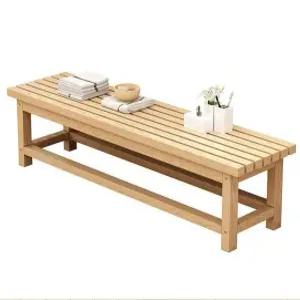 목욕탕원목벤치 1단 욕실 샤워 나무 우드 헬스장 사우나 체어 80x40x40