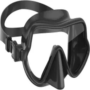 코 커버가 있는 WSTOO 프레임리스 수영 고글 눈부심 방지 및 김서림 강화 유리 렌즈 스노클링 다이빙에