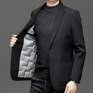 가을 동계 캐주얼 남성패션 정장 재킷 고급스러운 숏 구스다운 다운 점퍼 무다림 도톰 DL4