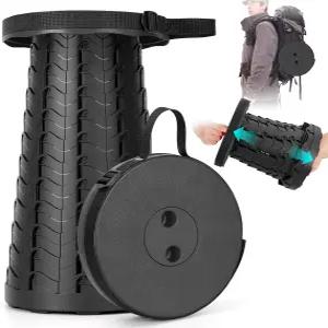 Qiguet 접이식 의자 - 적재 용량 400파운드의 업그레이드된 휴대용 캠핑 낚시 하이킹용 스트랩이 있는 도구