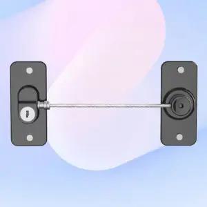 베란다 창틀 원룸 자취 슬림 휴대용 열쇠잠금 호텔