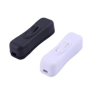1Pcs 화이트 블랙  250v 2A 304 LED 전원 케이블 스위치 중도 로커 On Off 푸시 버튼 온라인