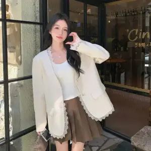 여사친 가을 겨울 정장자켓 코트 상의 슬림핏 트렌디 정장 아이템 레이스 HT4