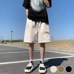 편한 면 반바지 빅주머니 와이드핏 패션 허리밴딩