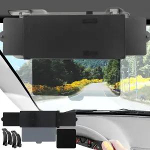 조리베인 카바이저 익스텐더 선블로커 PC 렌즈 및 2면 선쉐이드를 사용한 선바이저 익스텐션 안전 운전을