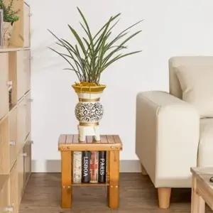 사각선반 우드 겸용 간편 보조의자