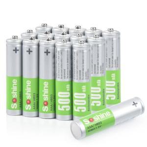 소샤인 니켈수소(NiMH) 500mAh Aaa 저자체방전 배터리 AAA 충전식 3A 1.2V 1000회 사이클 니켈수소
