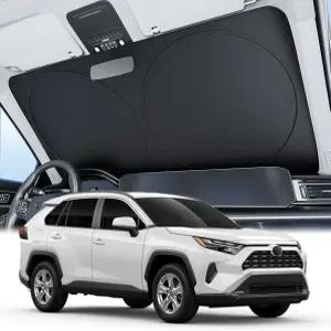 Wigoo 2025 업그레이드 자동차 윈드실드 선쉐이드 [100 라이트 블록 4세대 냉각 기술] 세단/SUV/해치백용