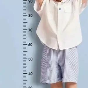 아기 어린이 벽 부착 접착식 투명 키재기 스티커 성장 기록용 눈금자