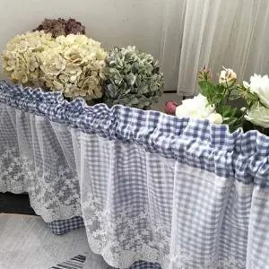 창문커튼 미니레이스 가림막 150x45cm 간이커튼 패브릭가리개