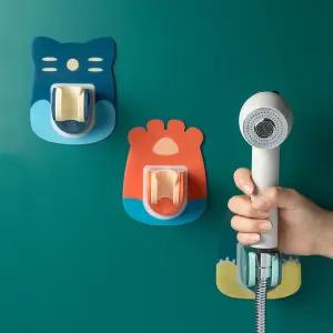 욕실부속품 무타공 샤워기 거치대 욕실 벽면 부착형 샤워헤드 걸이 홀더 고정형