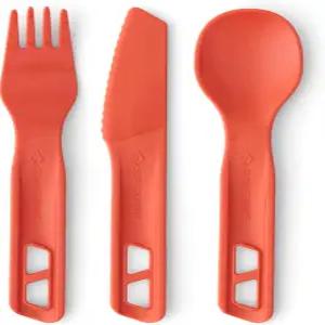 바다에서 정상으로 가는 통로 캠프 식기 세트 포크 숟가락과 나이프 스파이시 오렌지